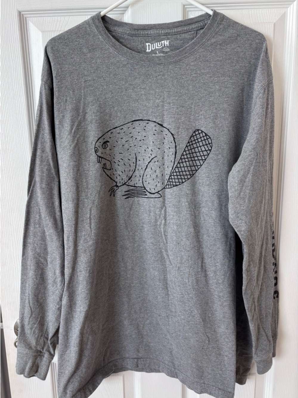 Duluth Trading Co Long Sleeve T Shirt Gray